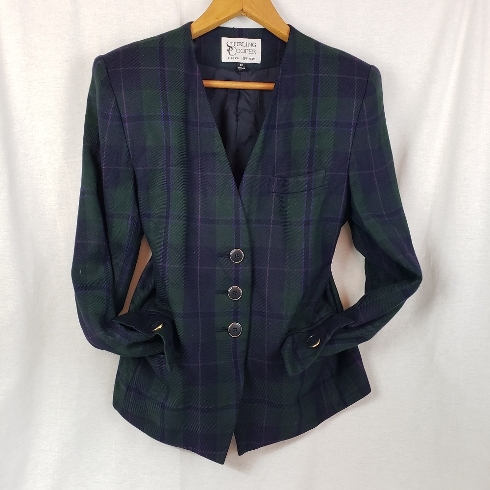 Vintage Stirling Cooper Plaid Blazer
